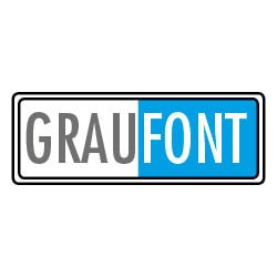 logo grau font