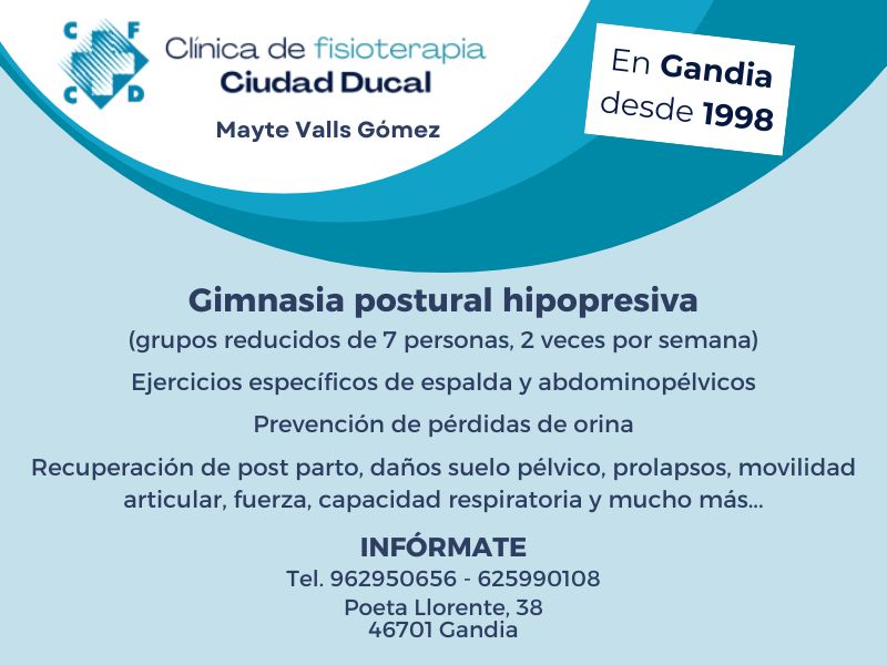 Gimnasia postural hipopresiva - Clínica de fisioterapia Ciudad Ducal - Mayte Valls Gómez